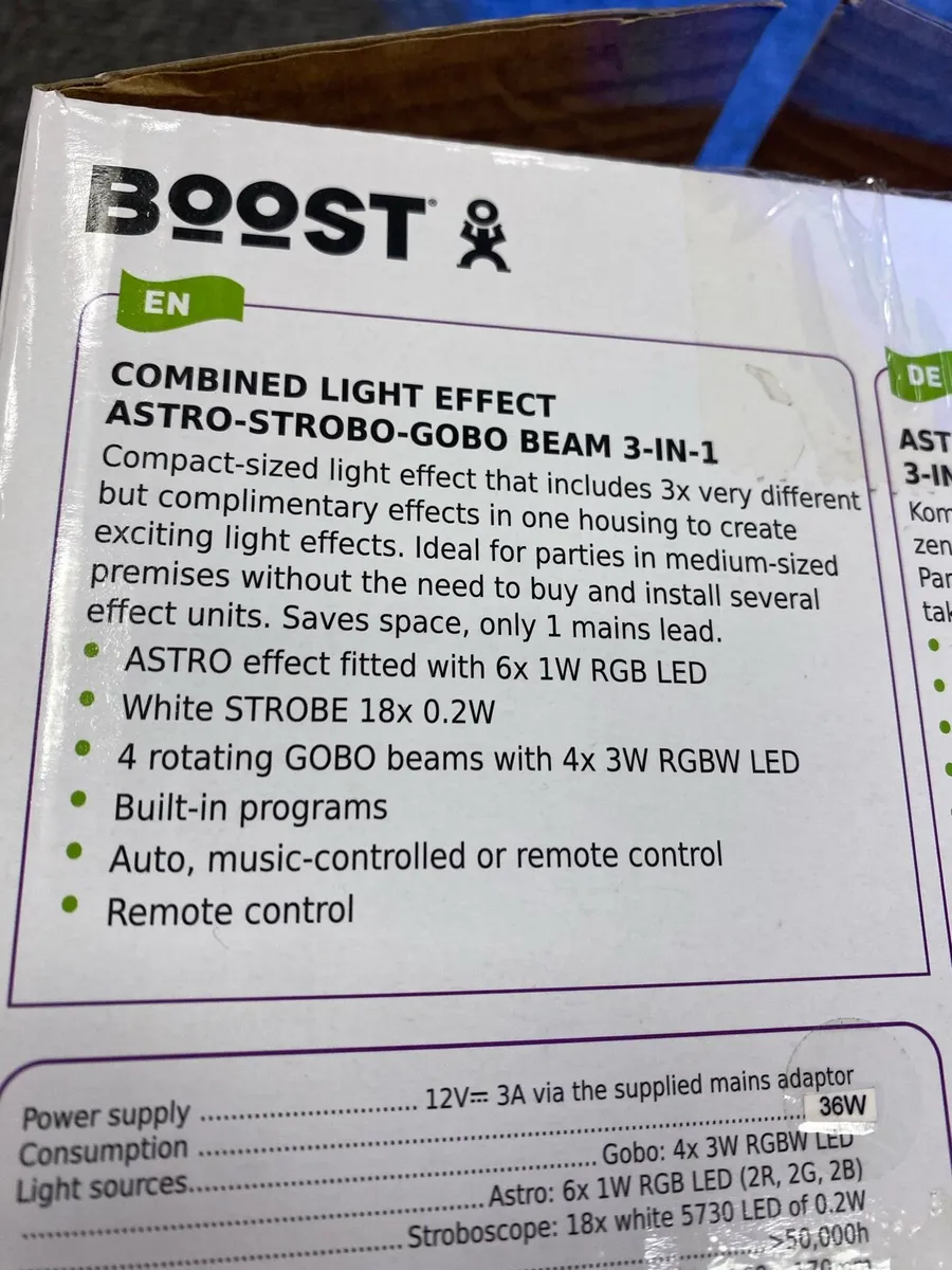 Combined LED Light Effect Beam Projector NEW - Image 3