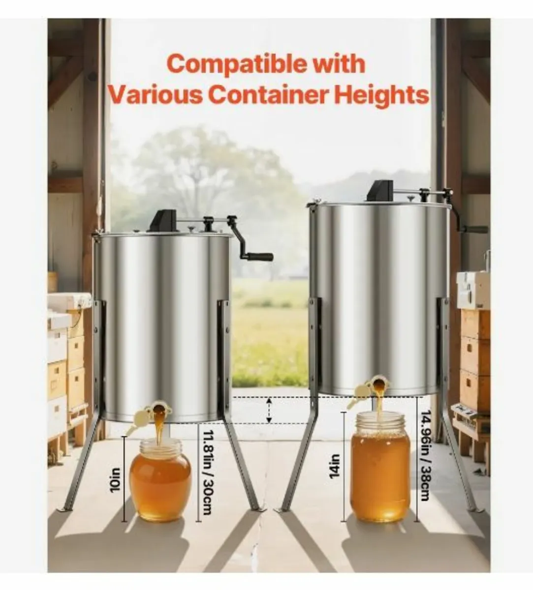 Honey Extractor, 4/8 Frame Manual - Image 3