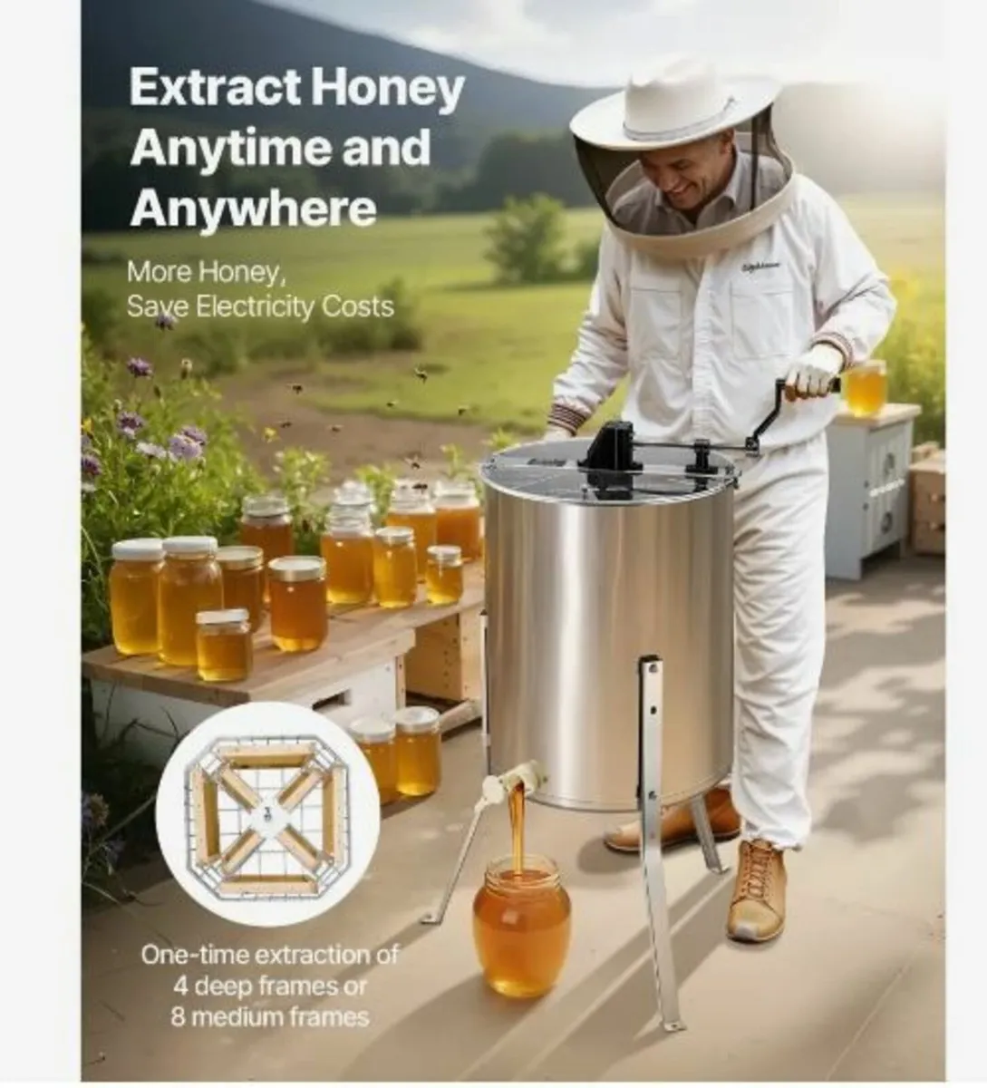Honey Extractor, 4/8 Frame Manual - Image 4