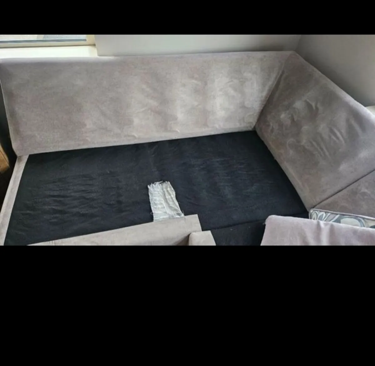 L shape coner couch and footstool - Image 3