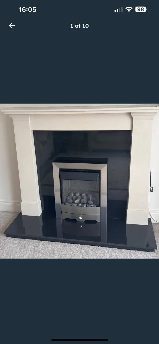 Fireplace, hearth, surround and  gas fire - Image 1