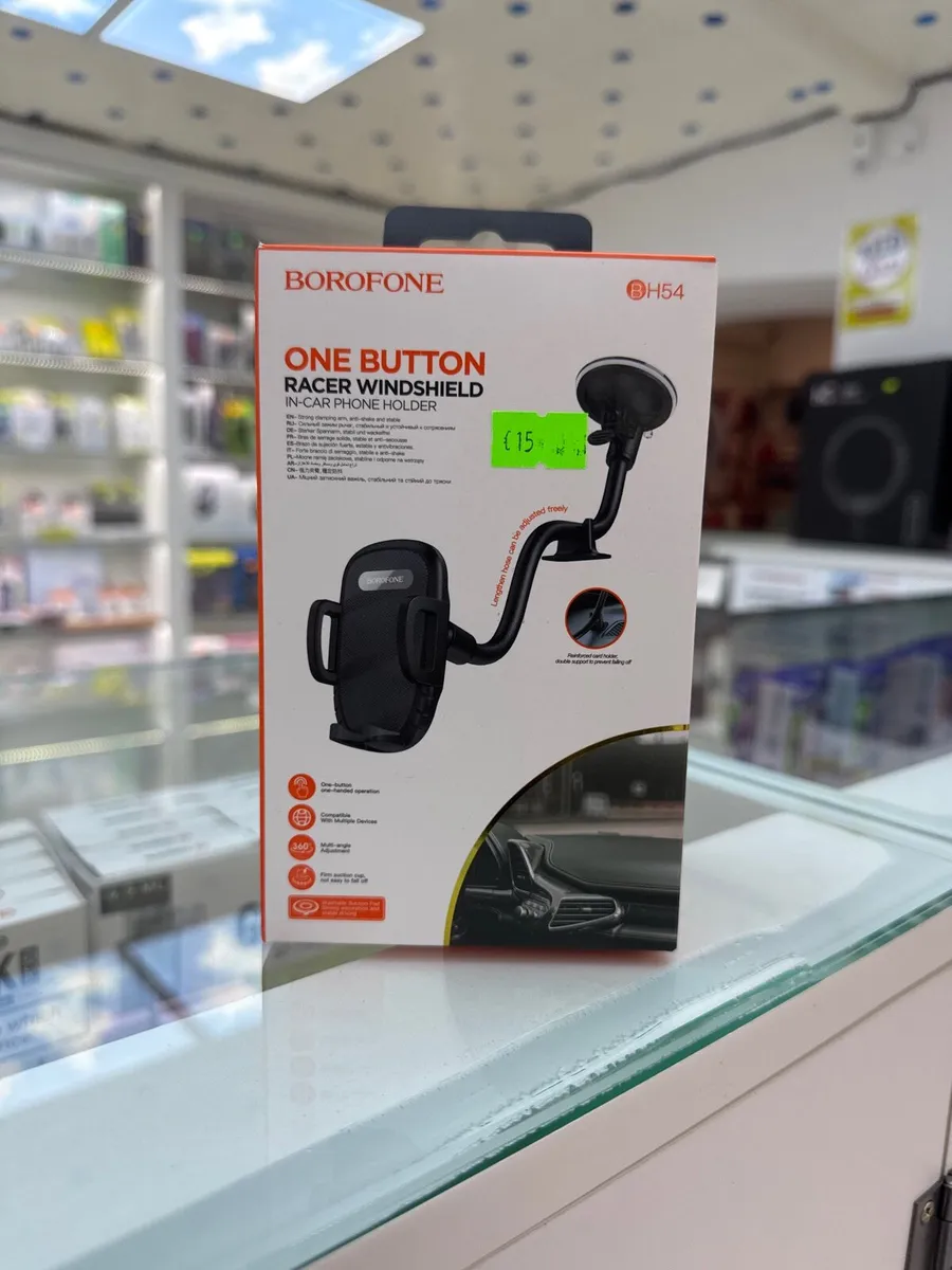 Car phone holder for windscreen