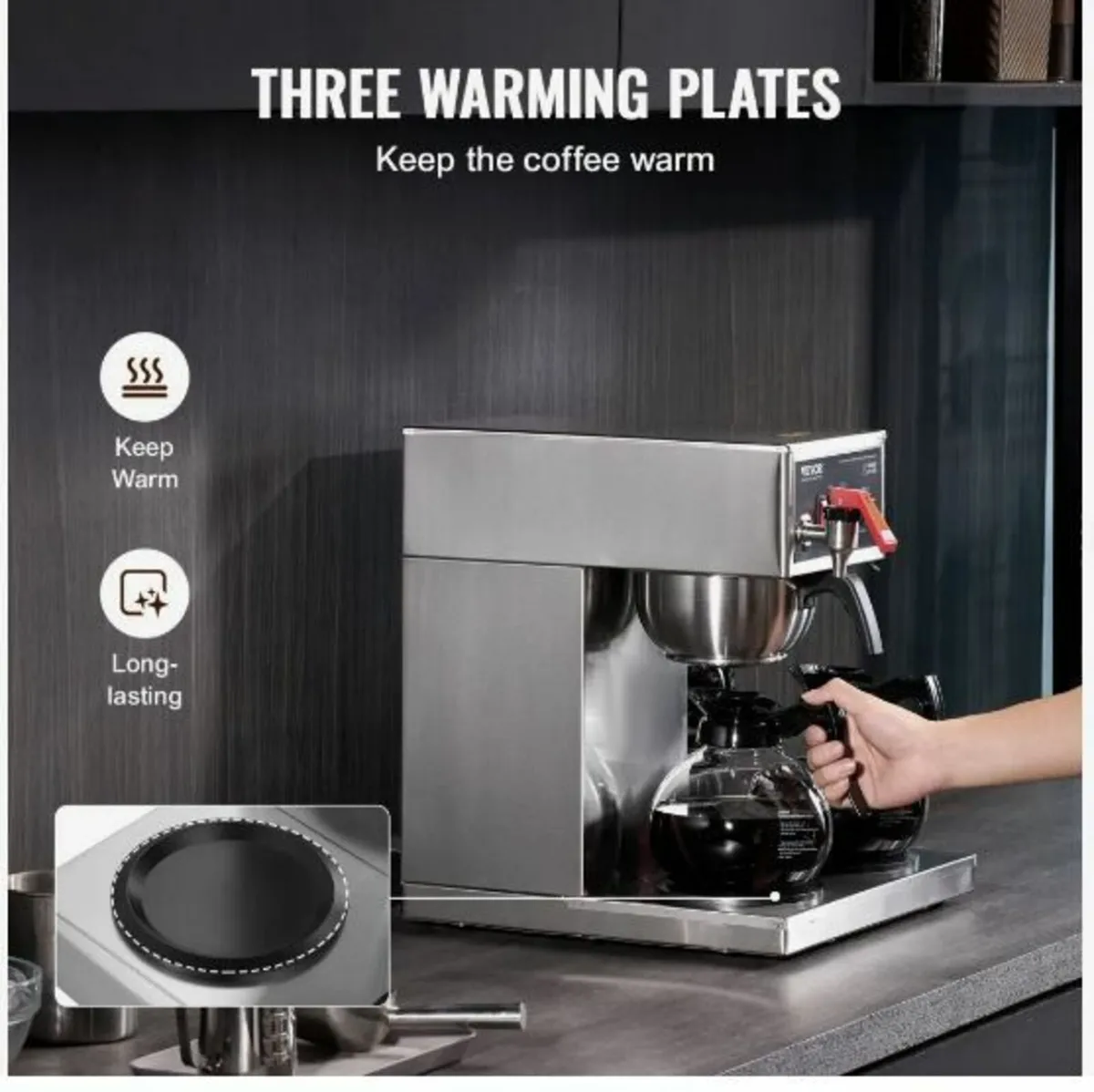 12 Cups Commercial Drip Coffee Maker - Image 1