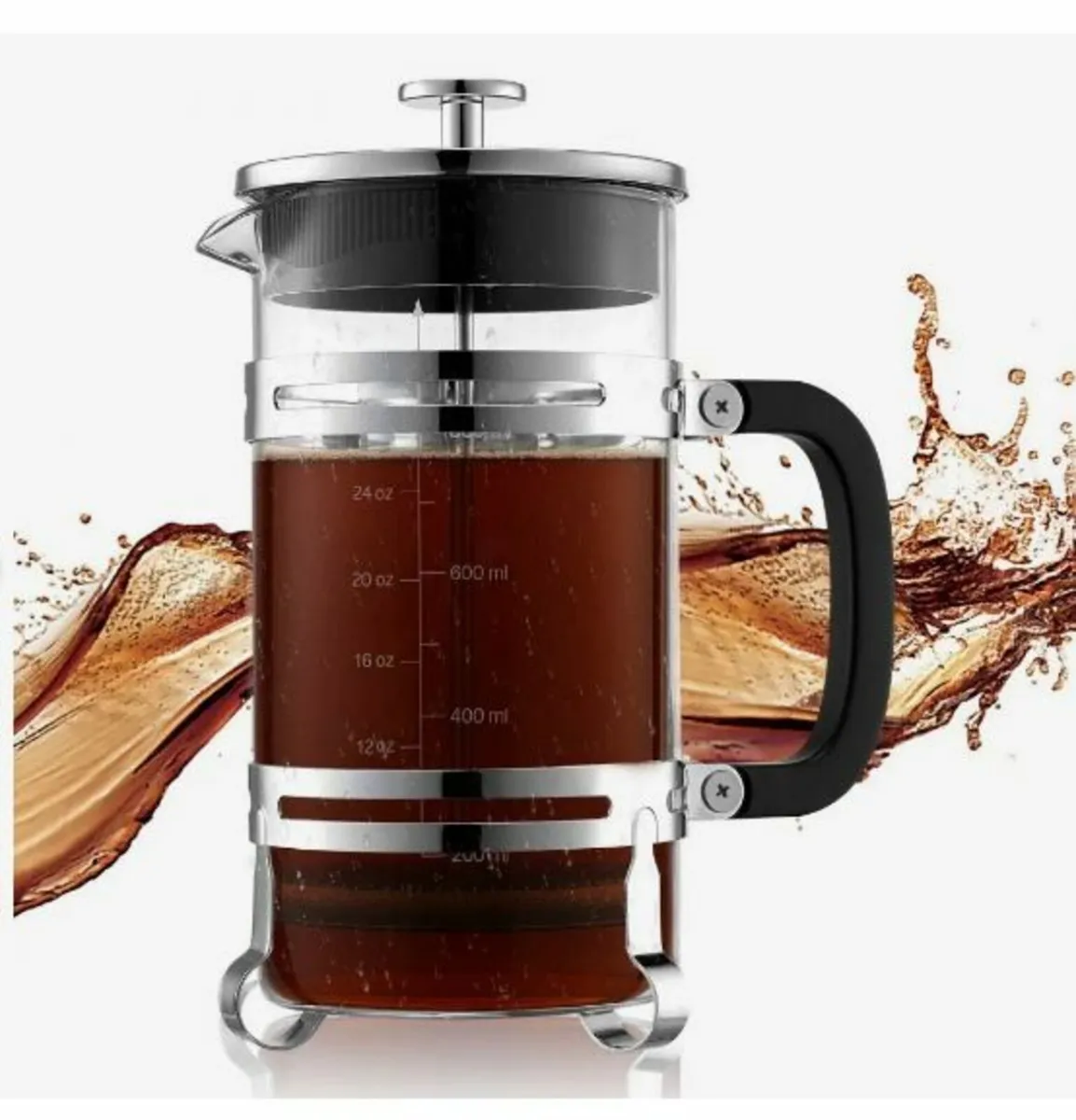 French Press Coffee Maker, 1 Liter - Image 1