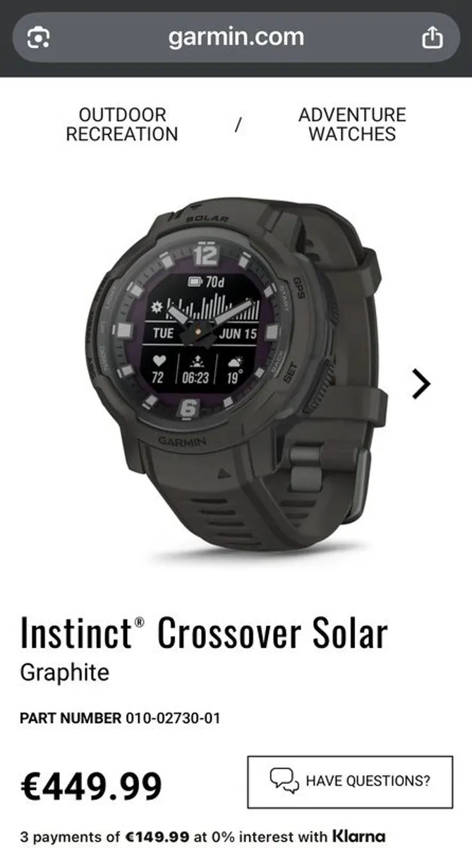 GARMIN Instinct Crossover SOLAR - Image 2