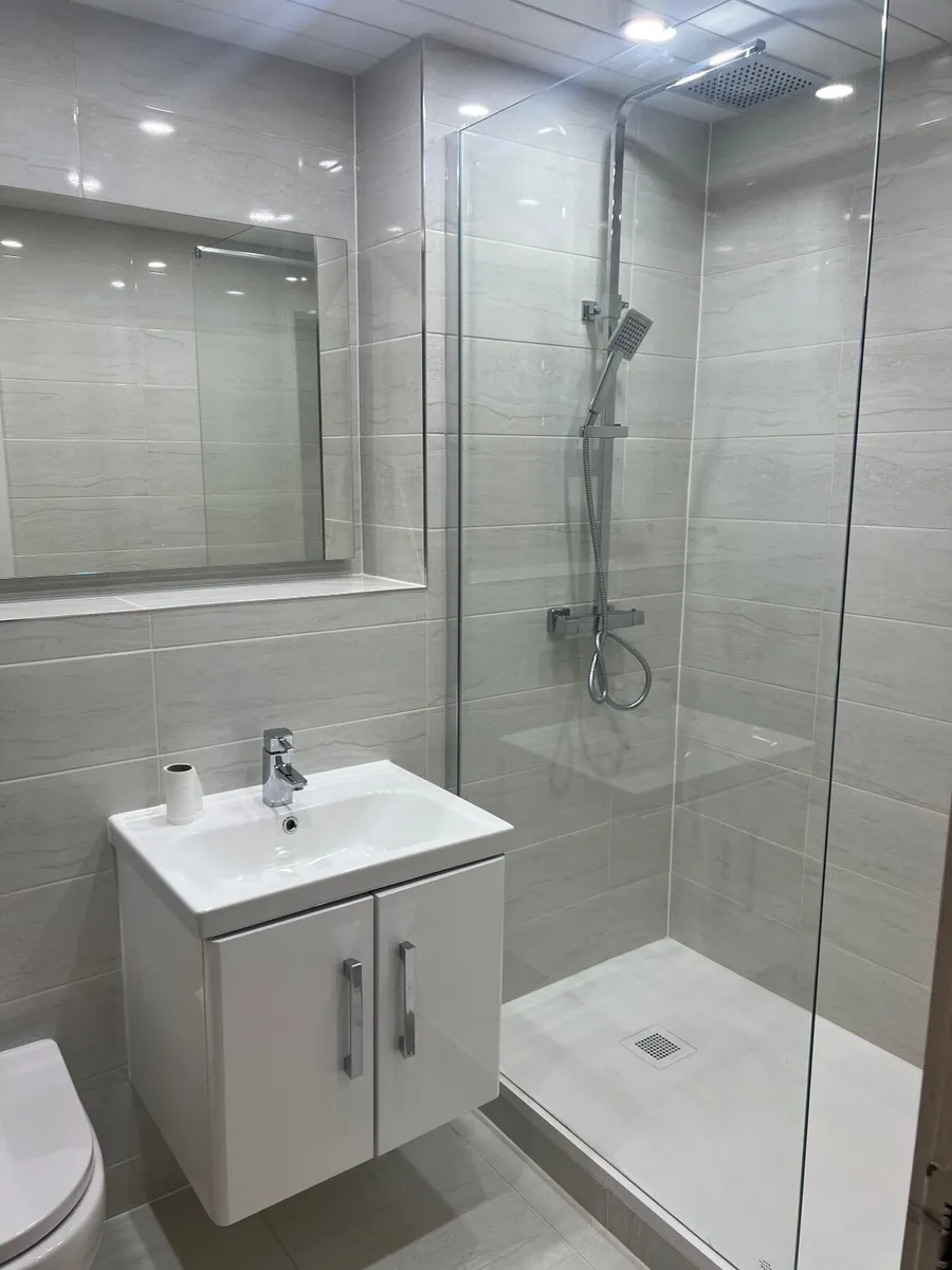 Bathroom mirror, sink and cabinet storage vanity - Image 1