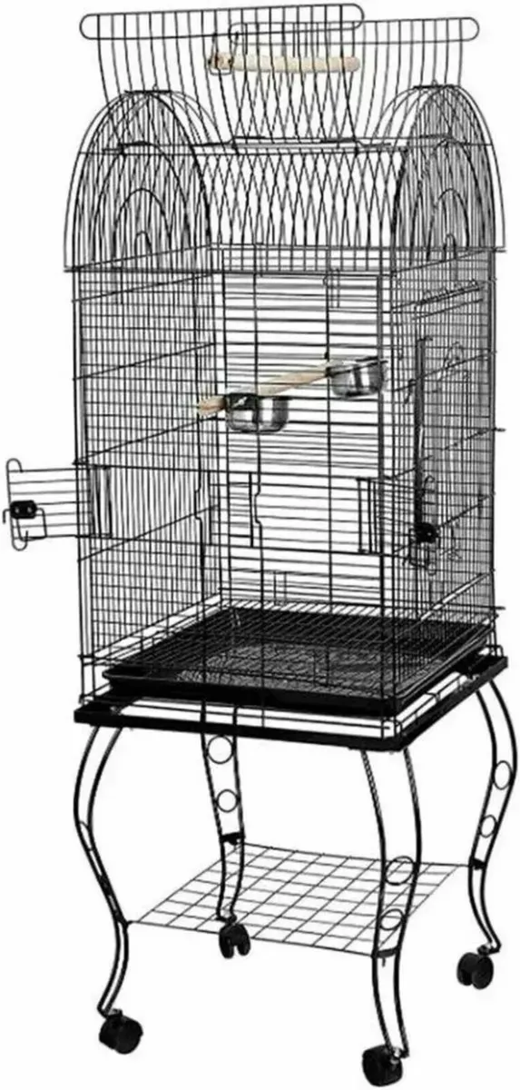 Bird Cage Large Wrought Iron for Parrots & Birds - Image 1