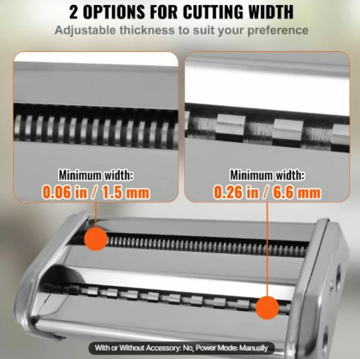 Pasta Maker Machine,9Adjustable Thickness Setting - Image 4