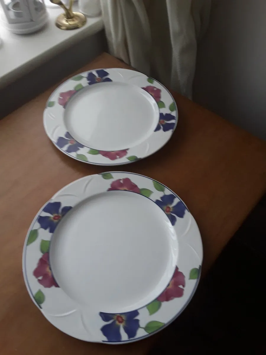 Two dinner plates suitable for matching up - Image 1