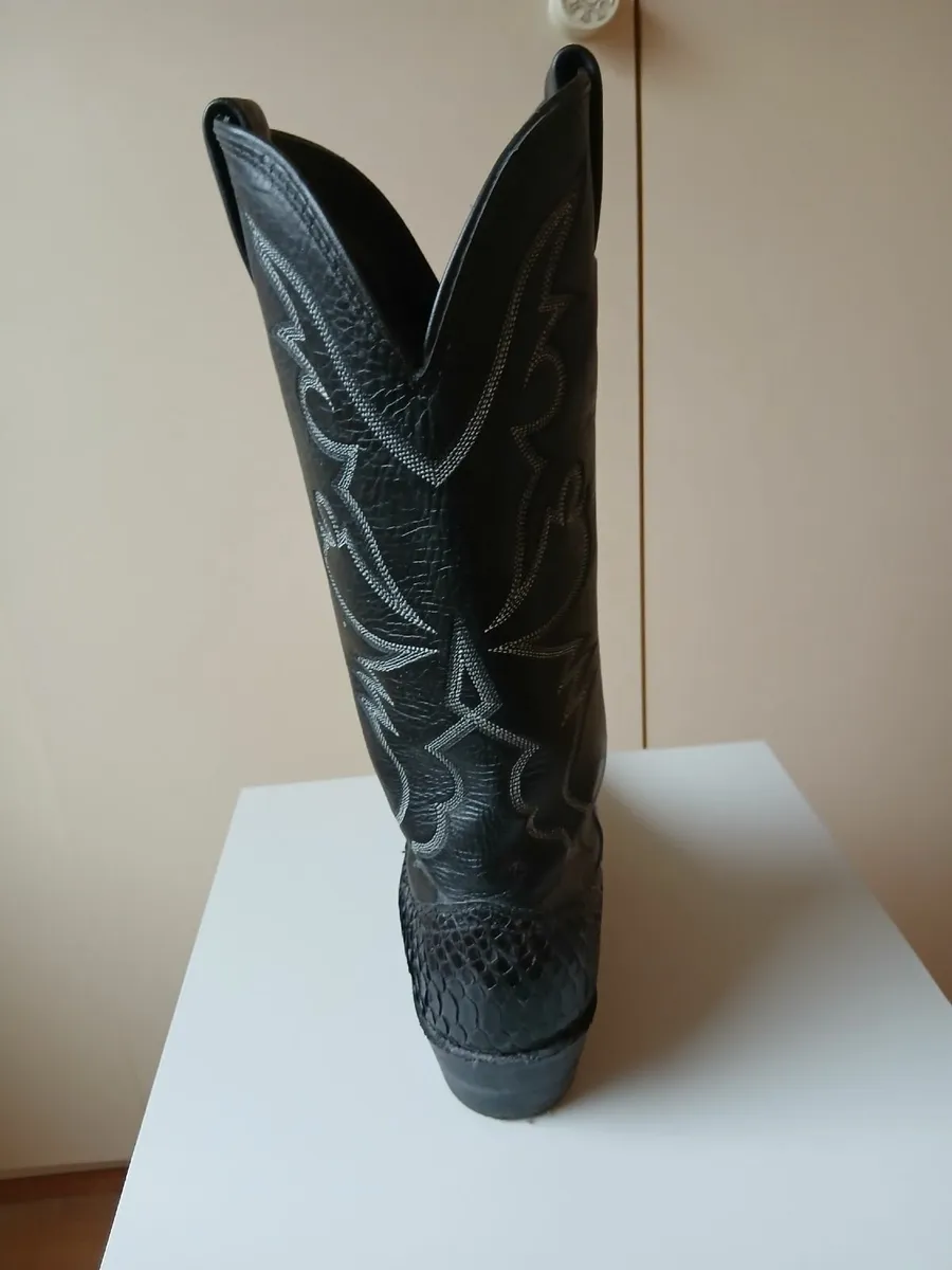 American Cowboy boots black size 8D - Image 3