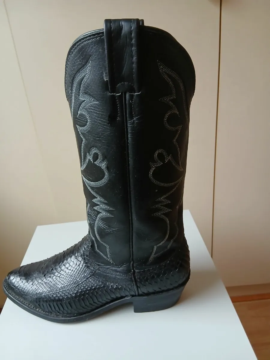 American Cowboy boots black size 8D - Image 4