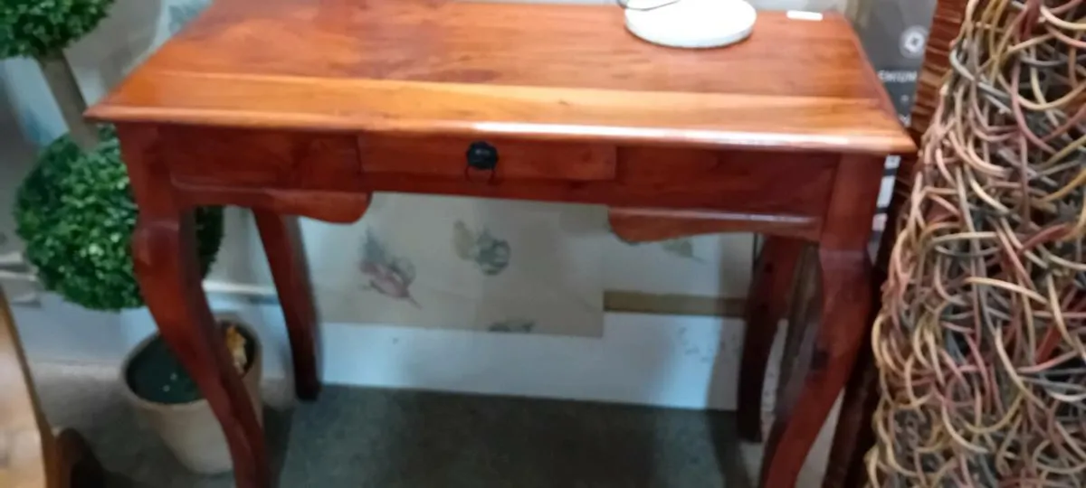 Modern Hardwood Console Table With Drawer - Image 2