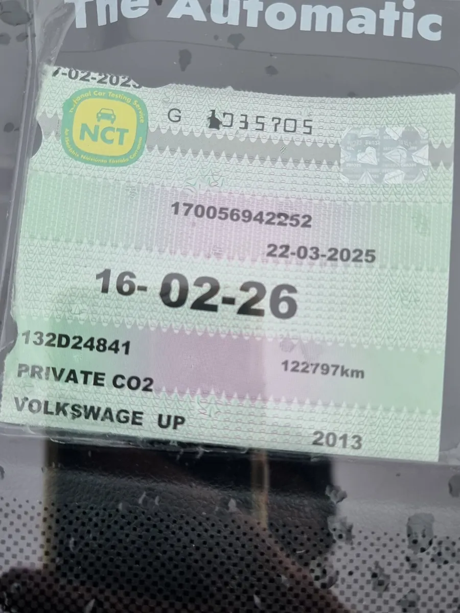 2013 VOLKSWAGEN UP! automatic 1.0L NCT'd €5999 - Image 3