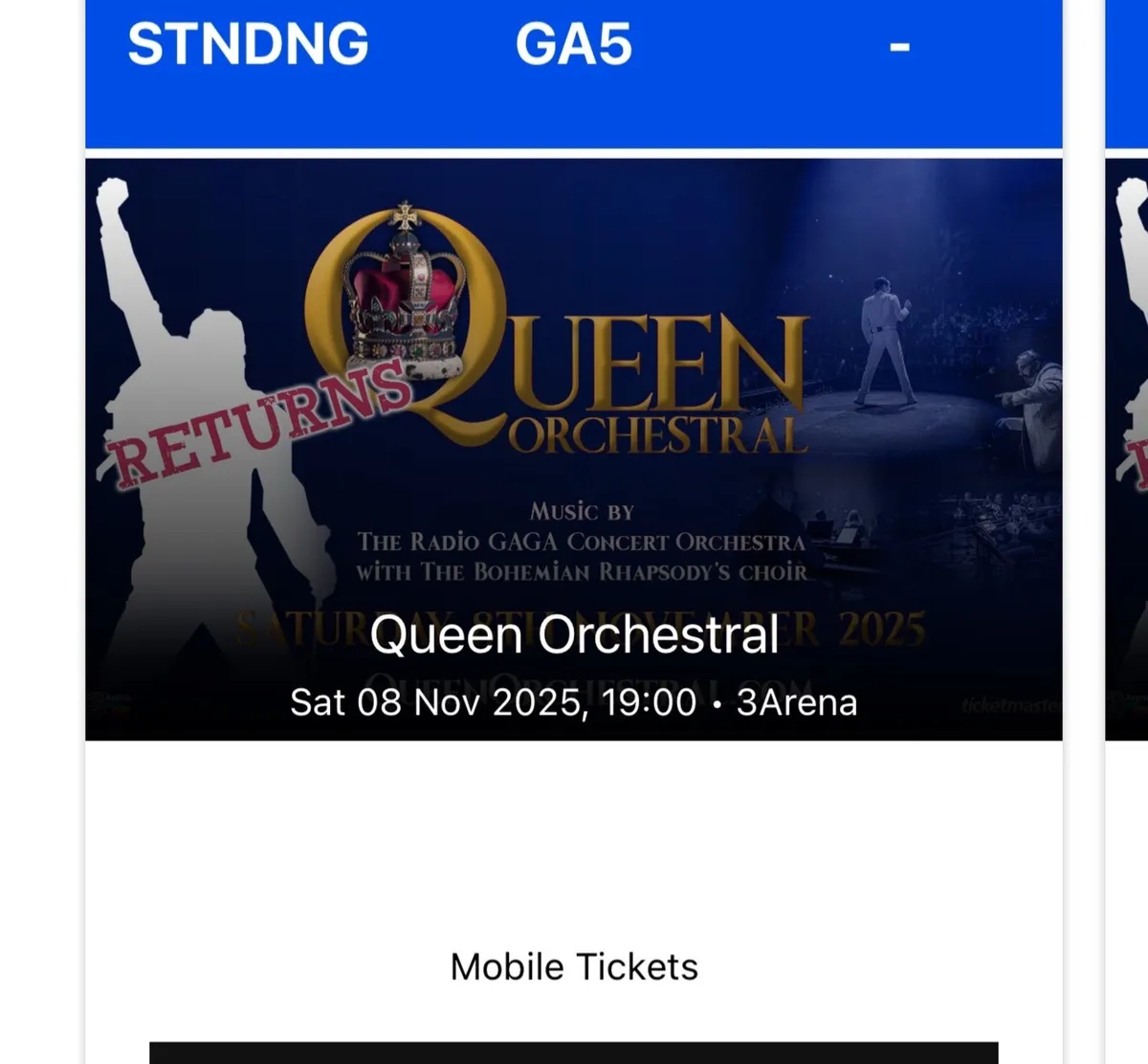 Concert tickets