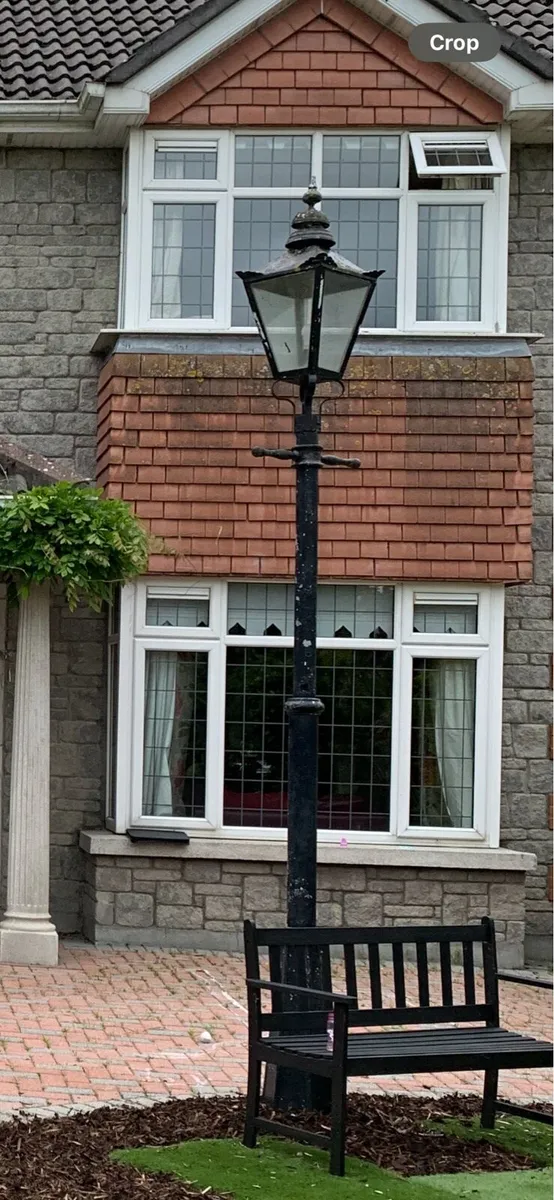 Cast iron garden lamp