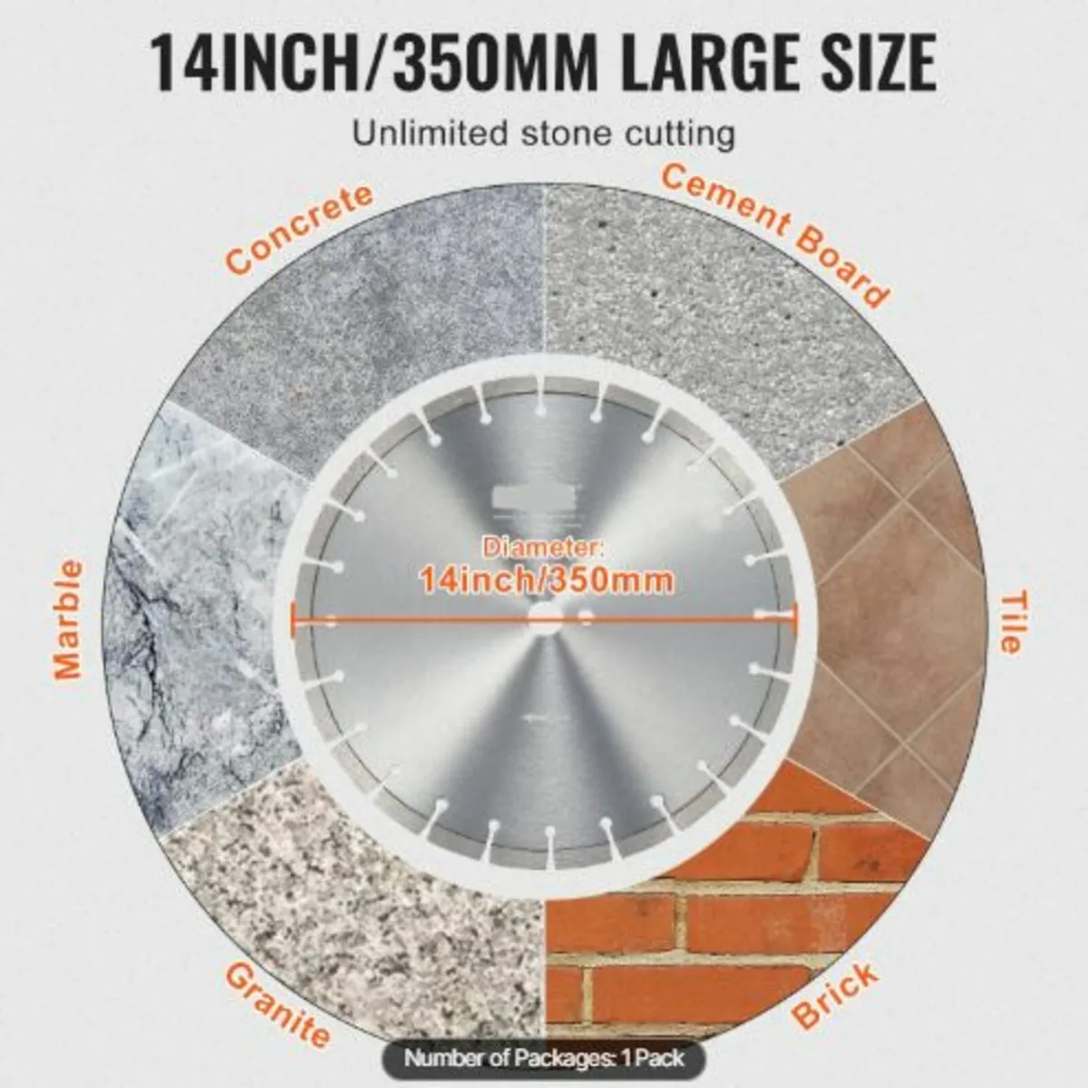 Diamond Blade,14inch/350mm Concrete Saw Blade wet - Image 3