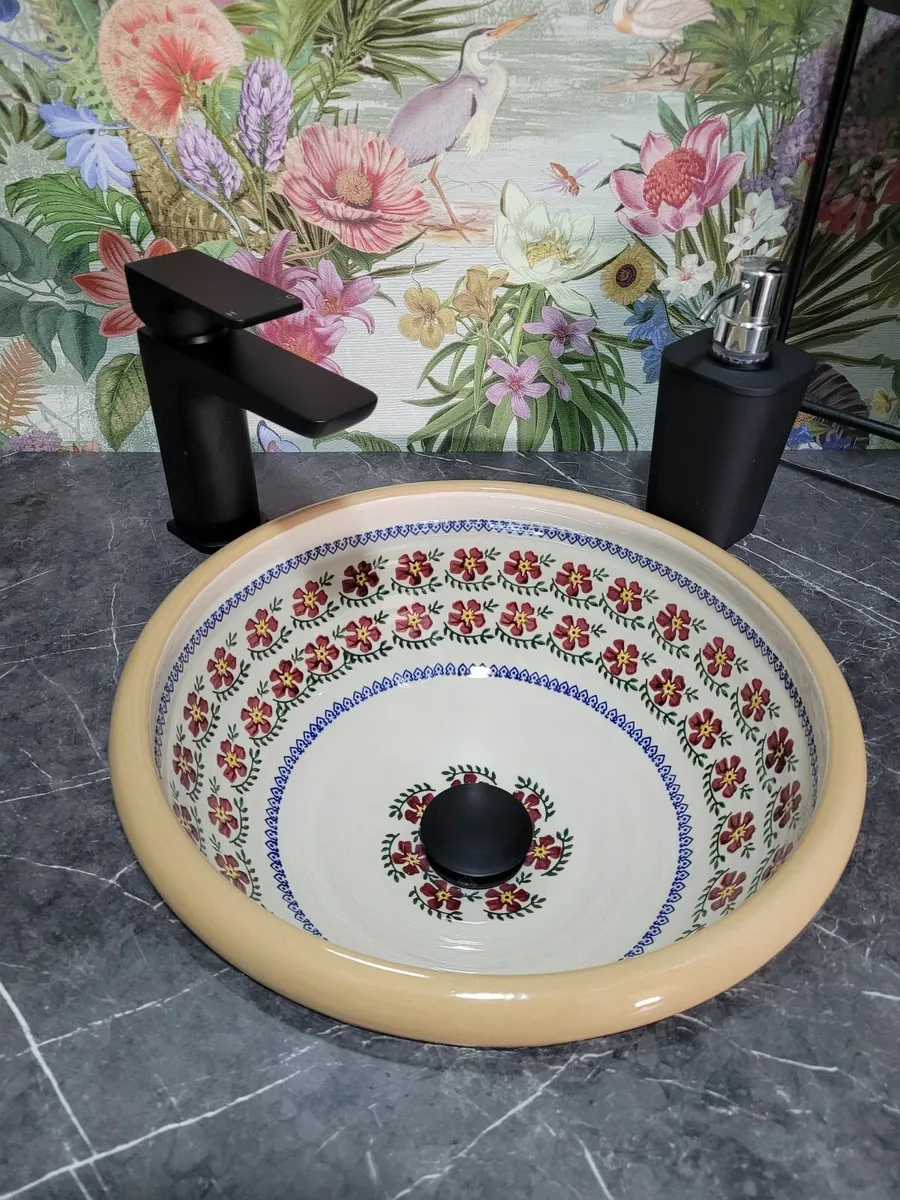 NICHOLAS MOSSE SINK OLD ROSE PATTERN - Image 1