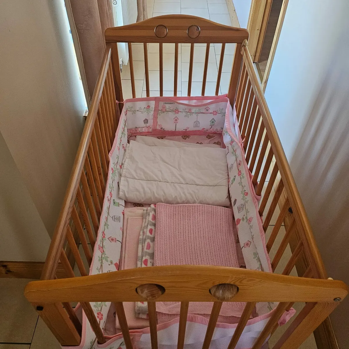 Babies wooden cot