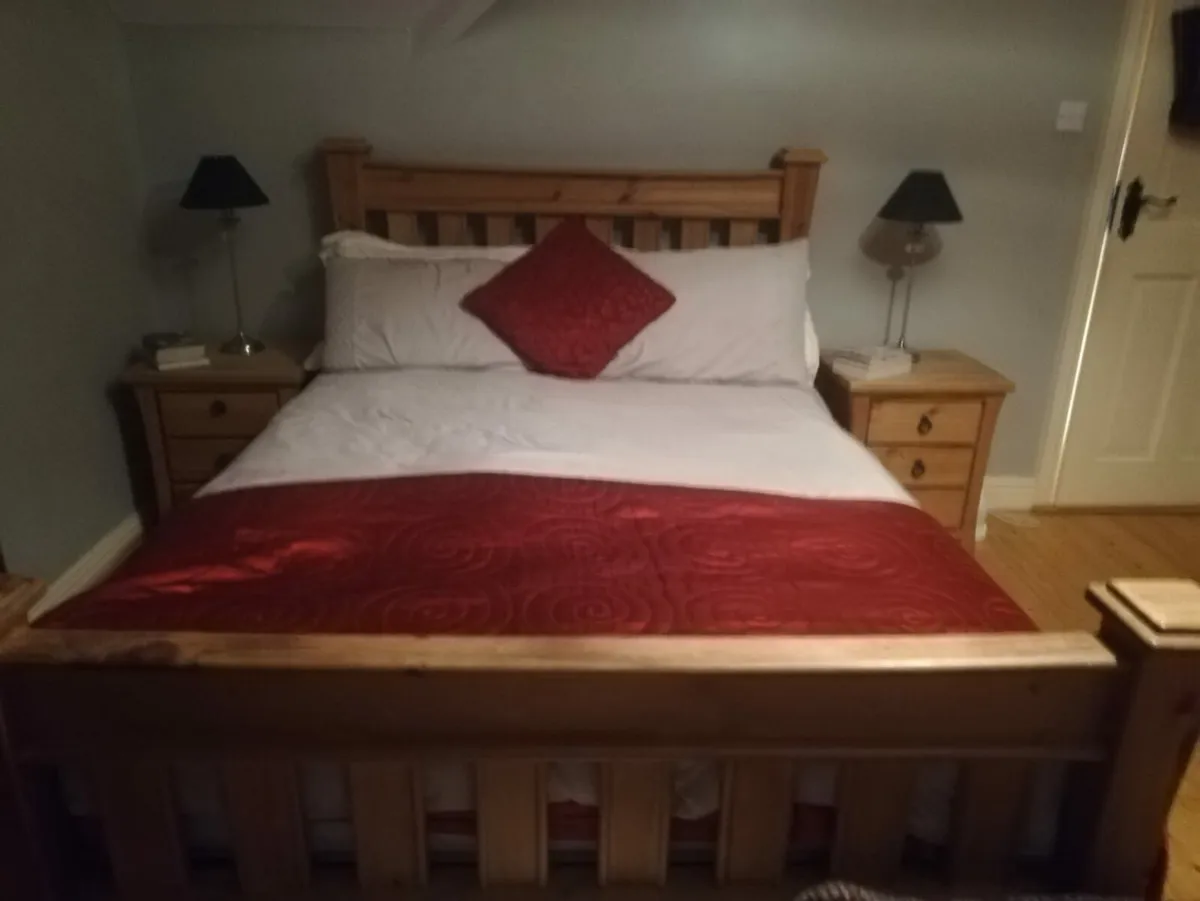 Wood Double Bed Frame - Image 1