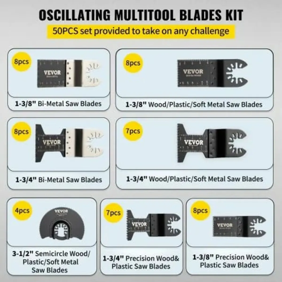 50 PCS Oscillating Saw Blades, Quick Release Multi - Image 3