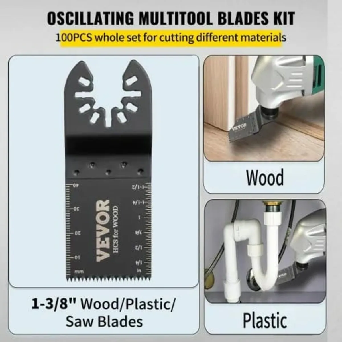 100PCS Oscillating Saw Blades, Quick Release Multi - Image 3