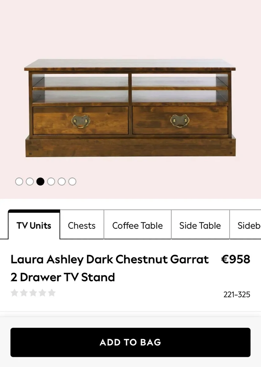 Laura Ashley Garrat Dark Chestnut TV Stand - Image 1