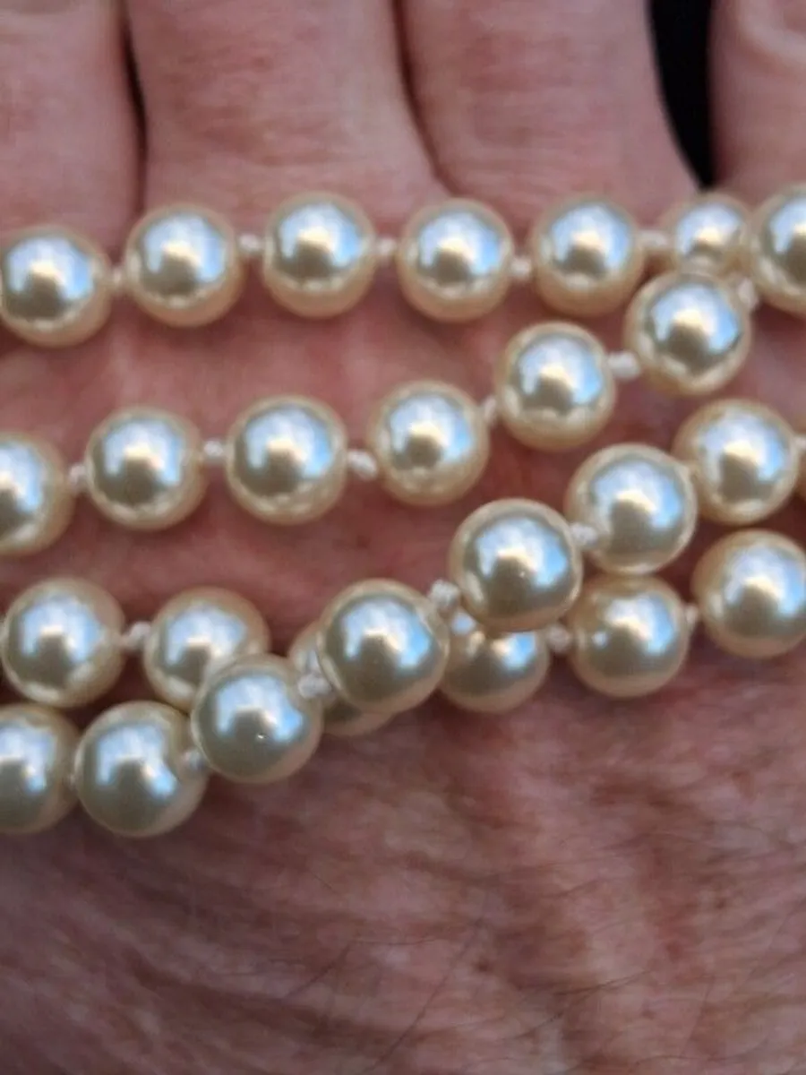 Kenneth Jay Lane 36" Pearl Necklace(With Pouch and COA) - Image 3