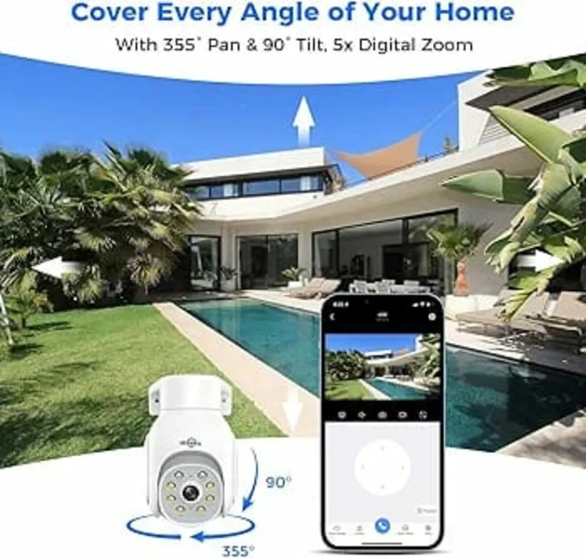 PTZ+10CH Monitor】Hiseeu 5MP Wireless Security Came - Image 4
