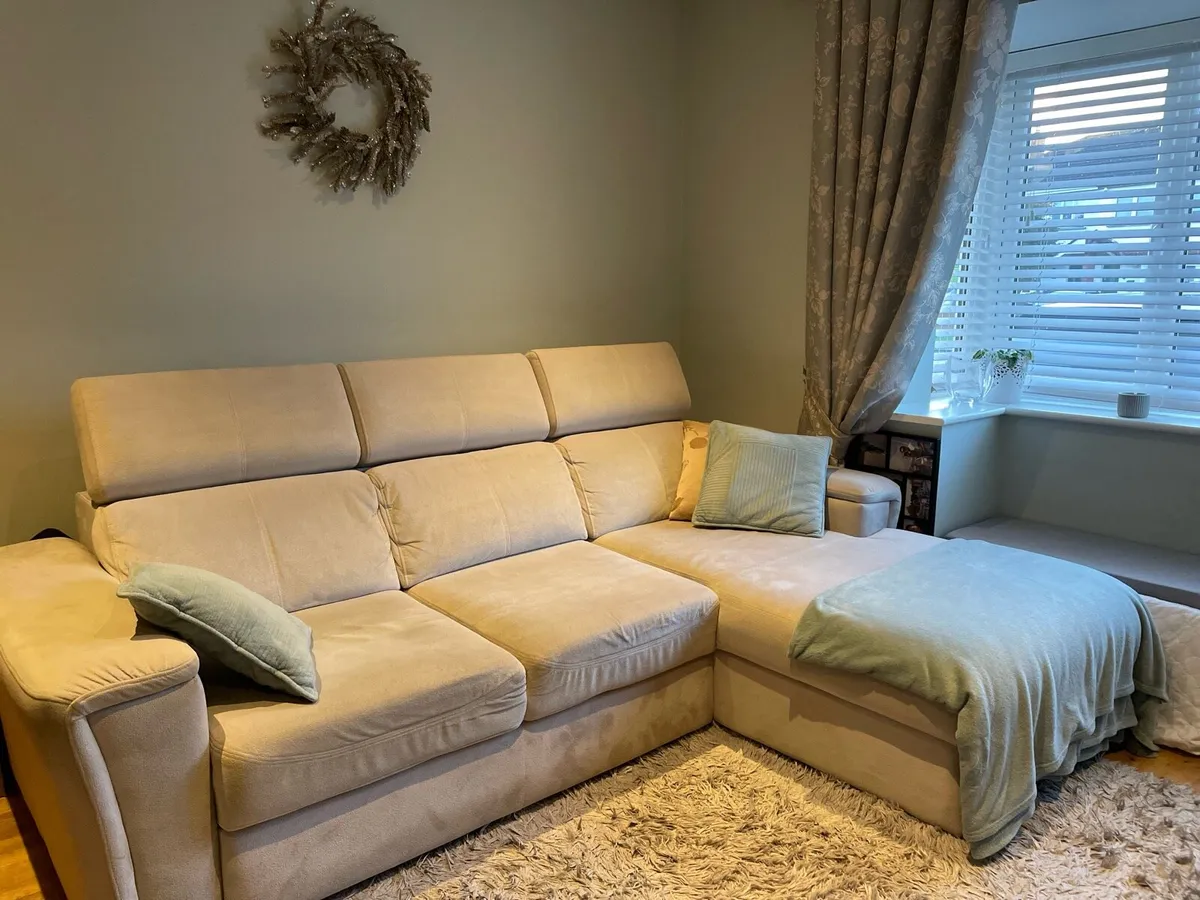 Sofa bed with storage, Dublin 15, good condition - Image 2