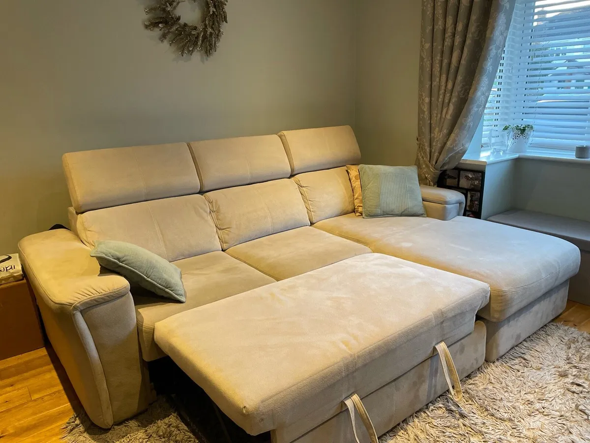 Sofa bed with storage, Dublin 15, good condition - Image 4