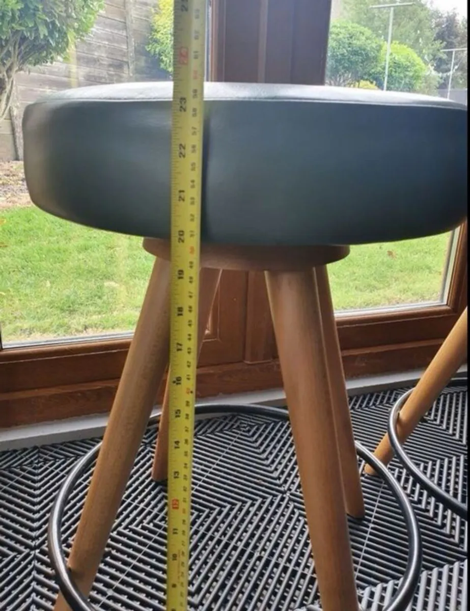 4 high bar leather chairs stool - Image 4