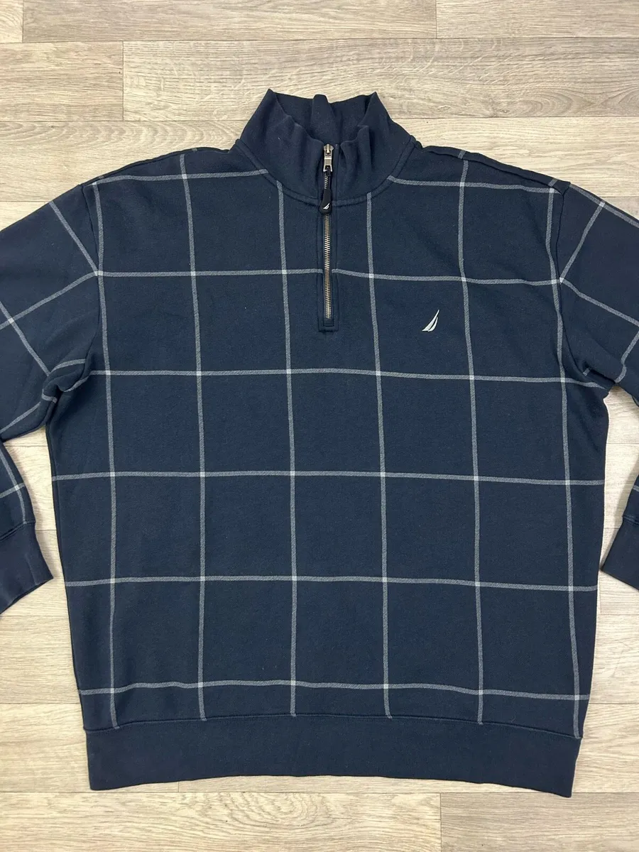 Nautica Half Zip Check Jumper Mens XXL - Image 2