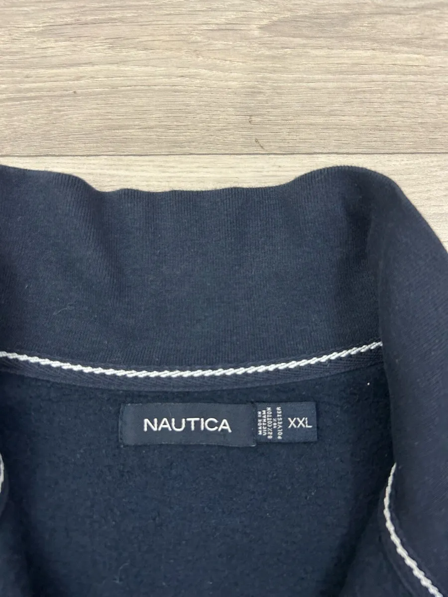 Nautica Half Zip Check Jumper Mens XXL - Image 4