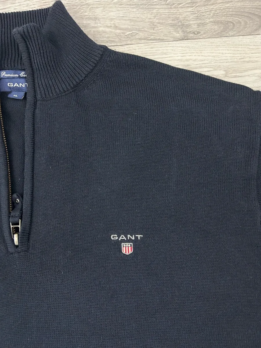 Gant Cotton Half Zip Jumper Mens XL - Image 3