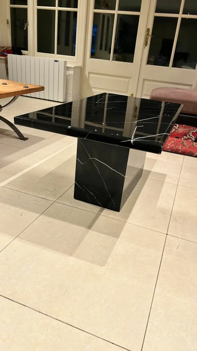 Black Marble Look Coffee Table - Image 2