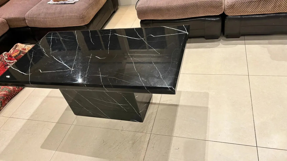 Black Marble Look Coffee Table - Image 3