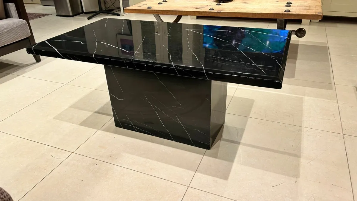 Black Marble Look Coffee Table - Image 1