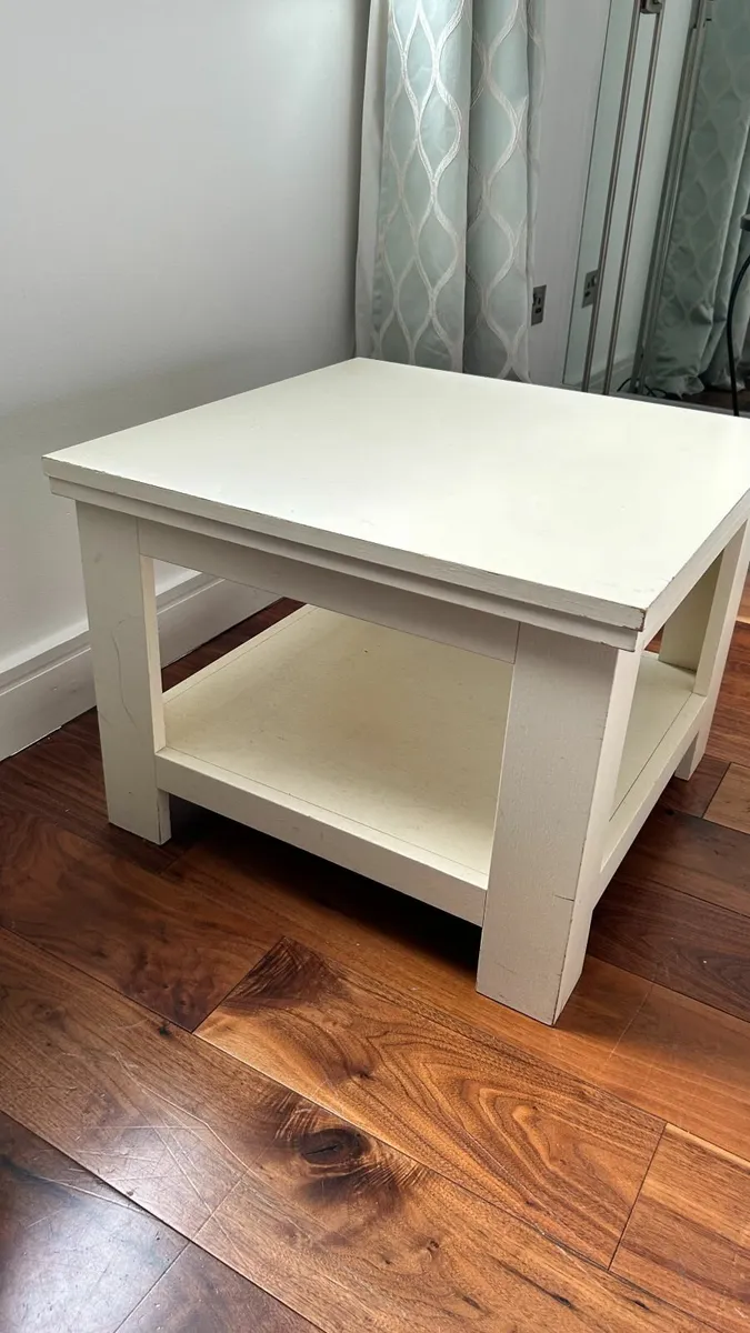 Cream wood coffee table - Image 3