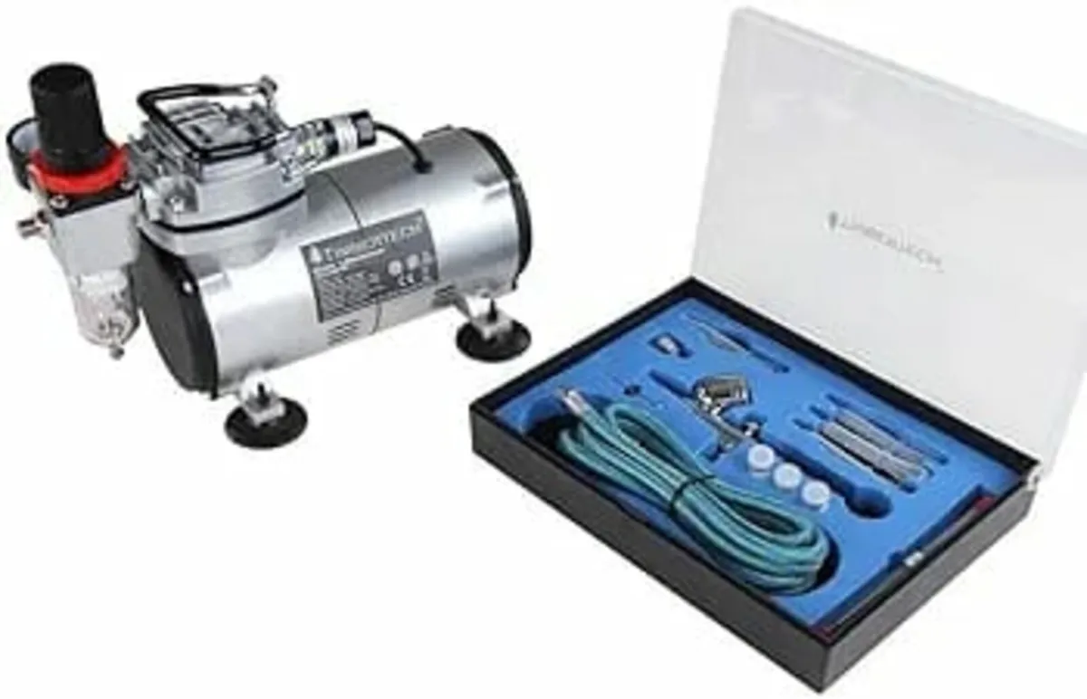 Airbrush Kit with Air Compressor ABPST05 with Powe - Image 4