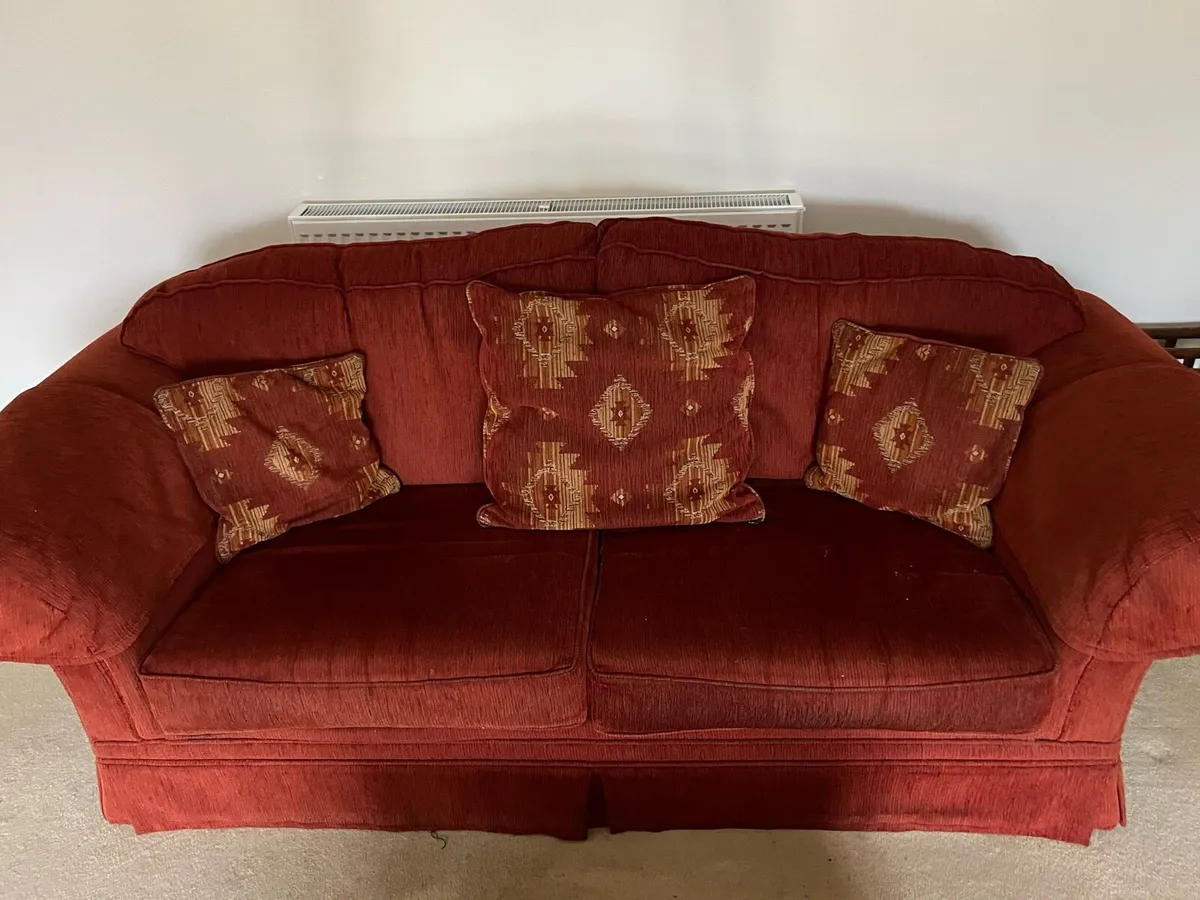 3 seater sofa & single chair - Image 2