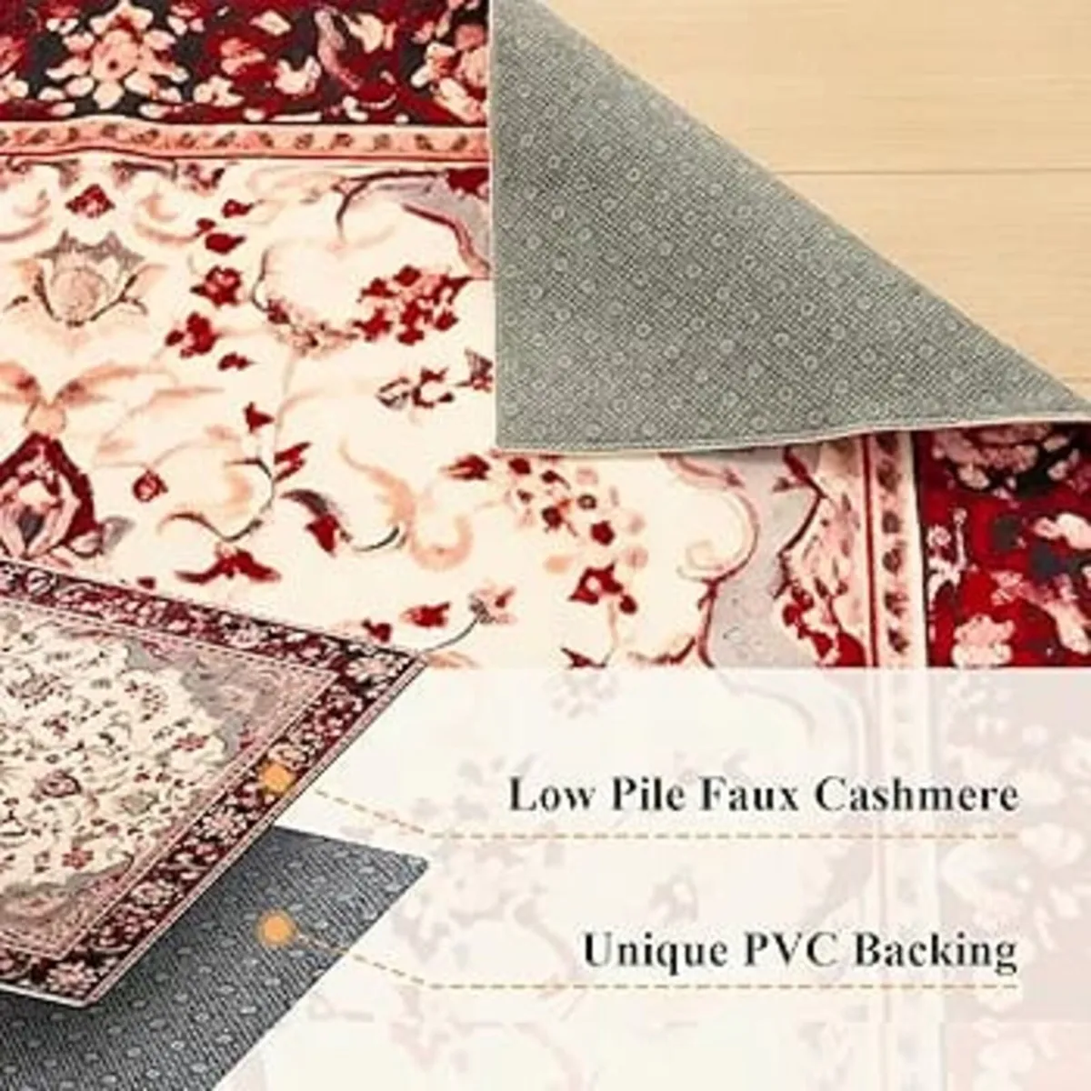 Vintage Area Rug for Living Room - Traditional Flo - Image 3