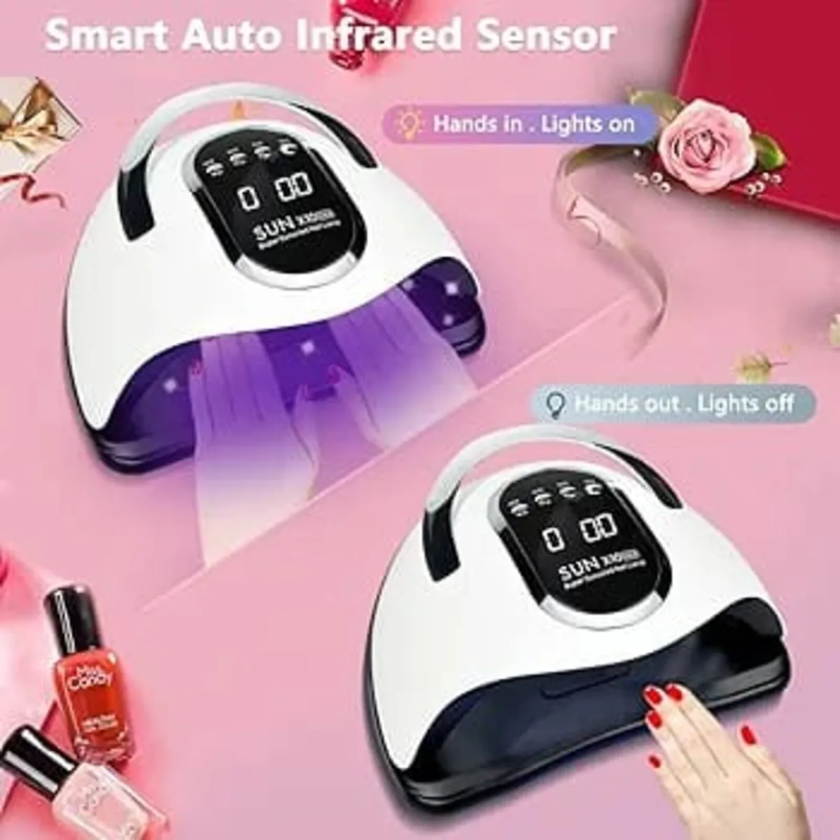 280W UV LED Nail Lamp, Fast Nail Curing Lamps for - Image 2