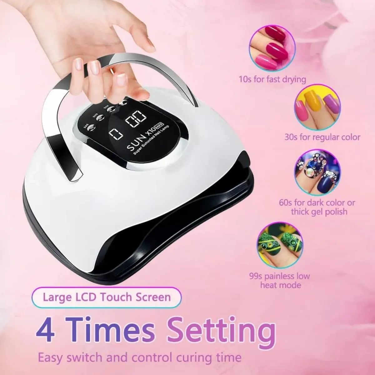 280W UV LED Nail Lamp, Fast Nail Curing Lamps for - Image 4