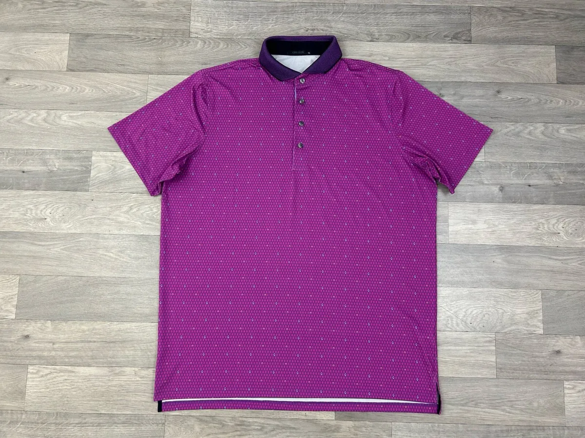 Greyson Patterned Golf Polo Shirt Mens XL - Image 1