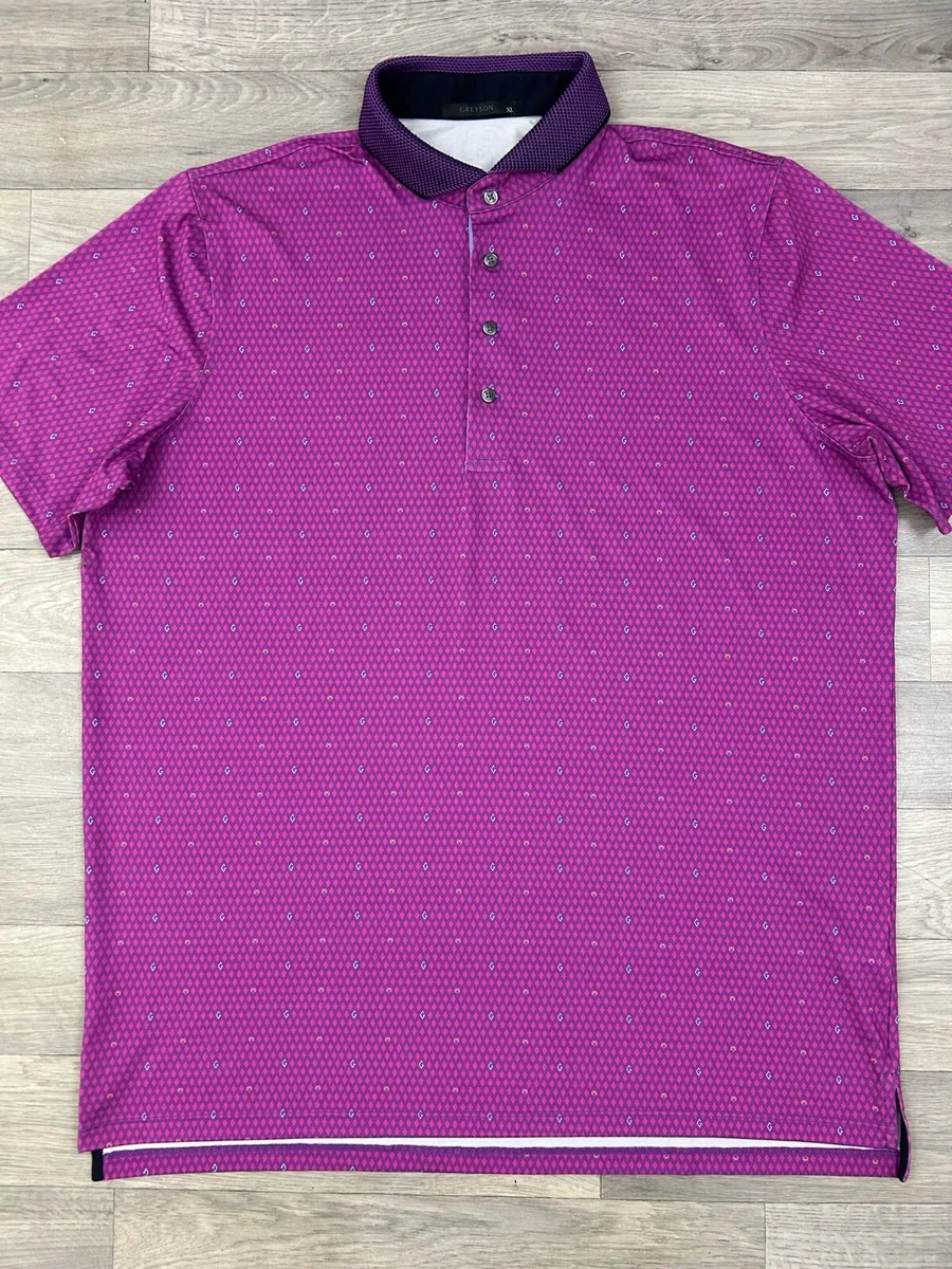 Greyson Patterned Golf Polo Shirt Mens XL - Image 2