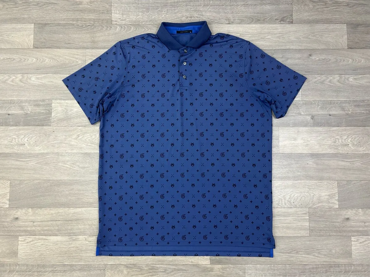 Greyson Patterned Golf Polo Shirt Mens XL - Image 1