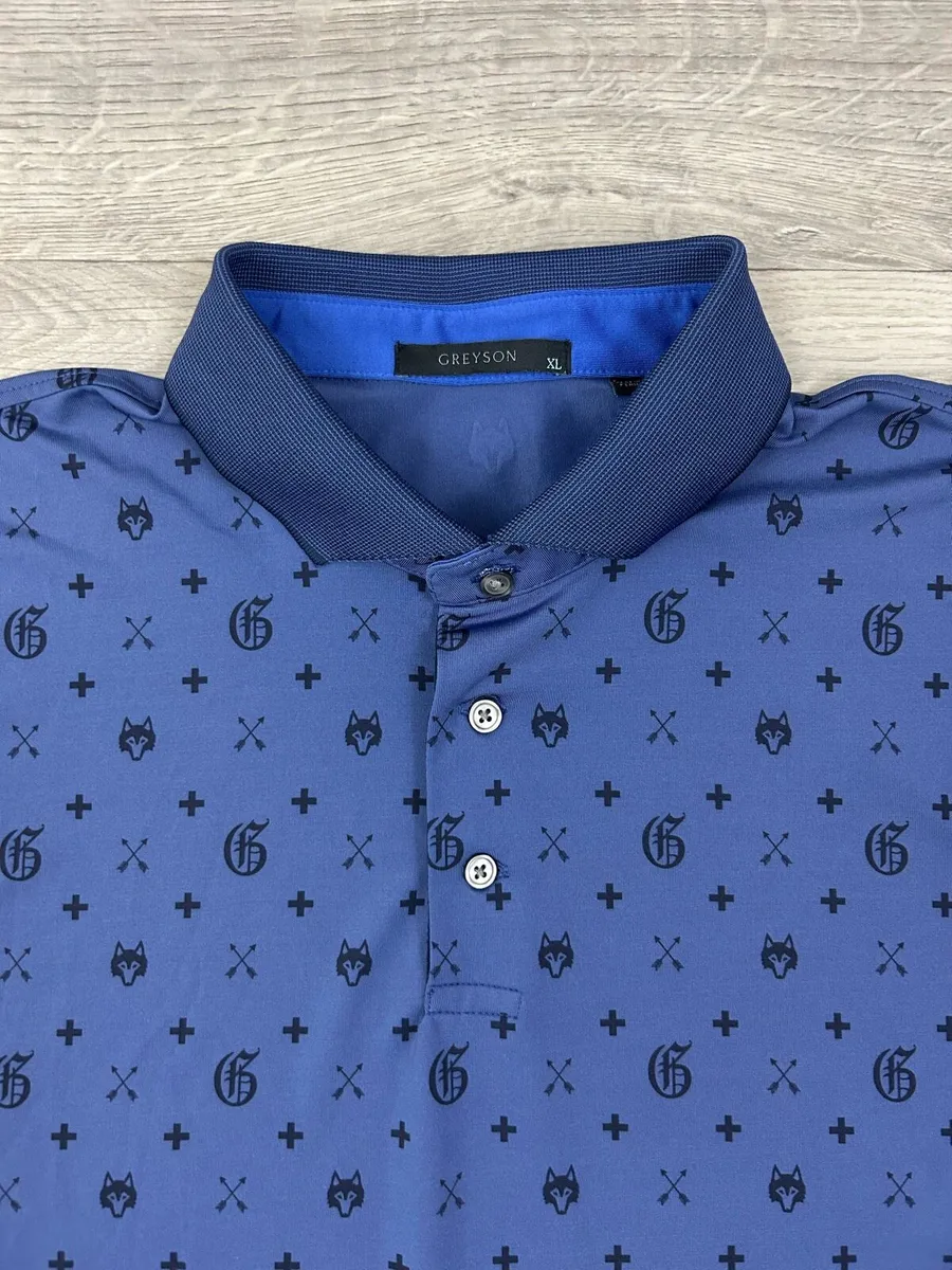 Greyson Patterned Golf Polo Shirt Mens XL - Image 3