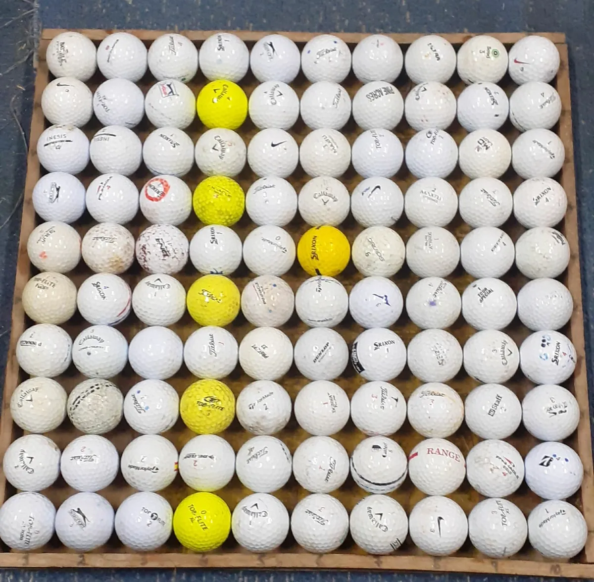 100 Practice golf balls 30euro