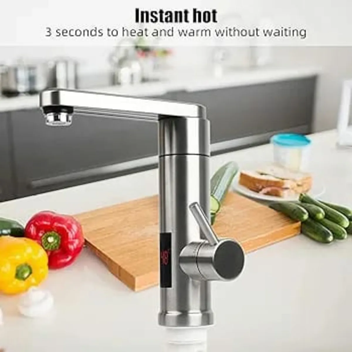 Instant Hot Water Faucet Tap,Stainless Steel Elect - Image 4
