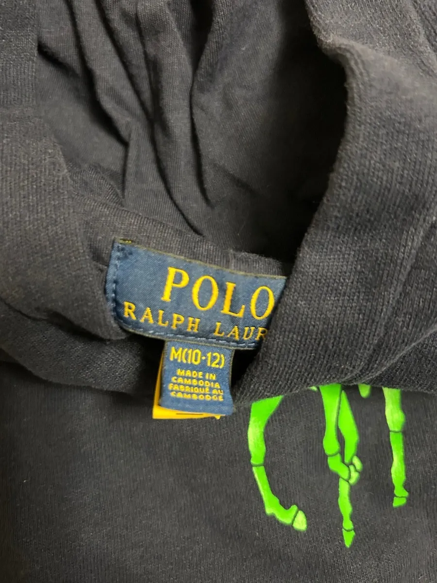 Navy Blue POLO Ralph Lauren Kids Hoodie - Image 2